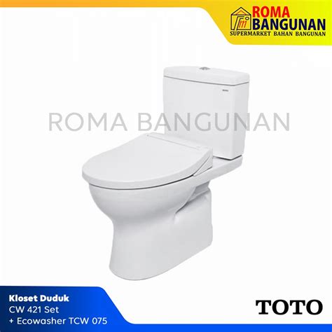 Jual Toto Closet Duduk Kloset Duduk Putih Cw4 21 Set Standard Cw 421