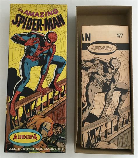 Vintage 1966 The Amazing Spider Man Model Kit By Aurora Unused