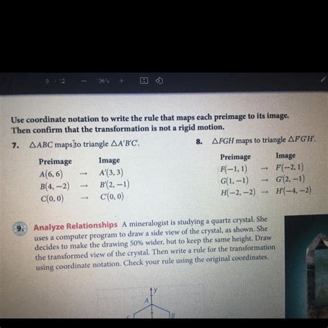 Use Coordinate Notation To Write The Rule That Maps Each Preimage To