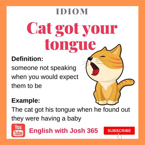 English Expression Cat Got Your Tongue Means Someone Not