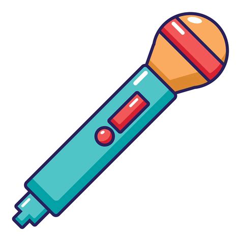 microphone icon cartoon style  vector art  vecteezy