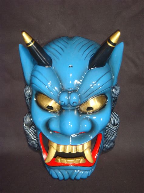 Devil Mask Ao Oniblue Devil Devil Mask Japanese Mask Blue Devil