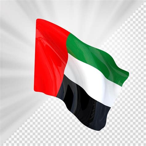 Render D De La Bandera De Los Emiratos Rabes Unidos Archivo Psd Premium