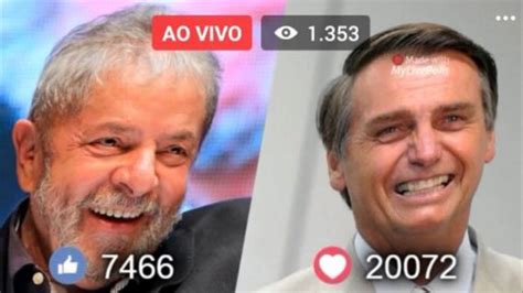 Bolsonaro vence Lula em votação para Presidente pelo Facebook YouTube