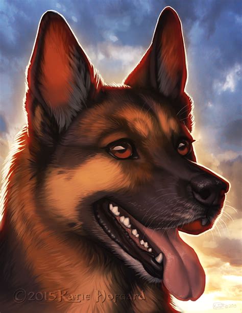 Dog German Shepherd Happiness Good Art Собака Немецкая Овчарка Счастье