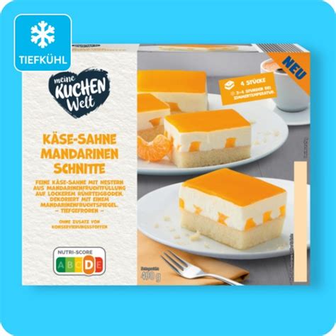 MEINE KUCHENWELT Sahneschnitten Käse Sahne Mandarinen Schnitten von