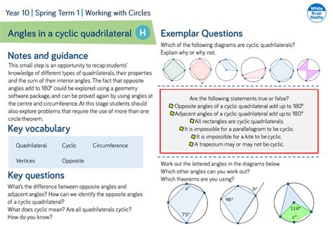 Angles In A Cyclic Quadrilateral Questions Maths