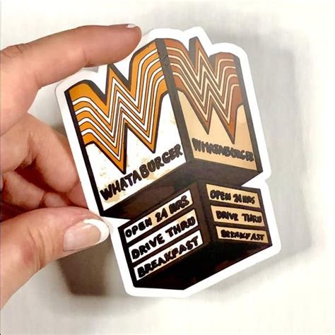 Vinyl Sticker Vintage Whataburger Sign Houston Texas Etsy Vinyl