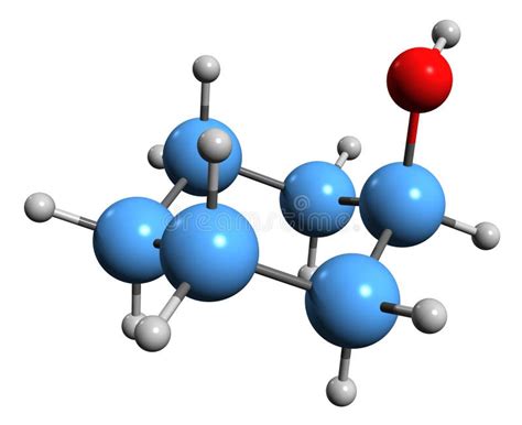 3D Image of Cyclohexanol Skeletal Formula Stock Illustration ...