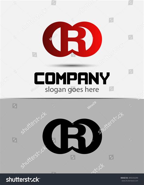 Alphabetical Logo Design Concepts Letter R Stock Vector Royalty Free