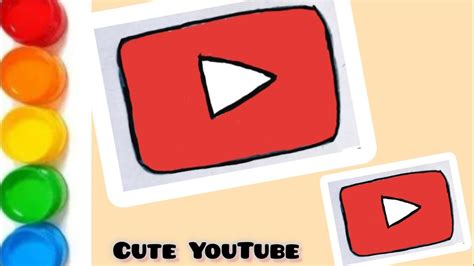 HOW TO DRAW CUTE YOUTUBE LOGO |ESAY DRAWING |KIDS DRAWING ...