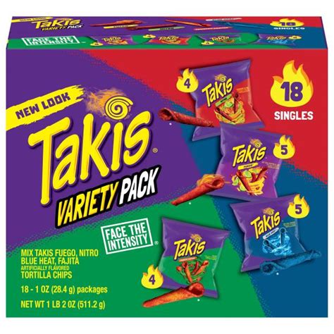 Takis Tortilla Chips Mix Takis Fuegonitro Blue Heatfajita Variety