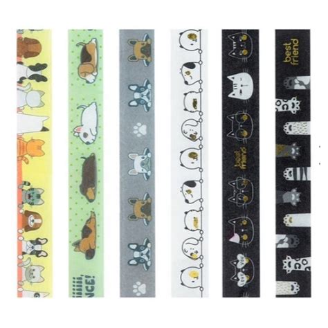 Fita Decorativa Washi Tape Pets Mm X M Brw Escolha O Modelo