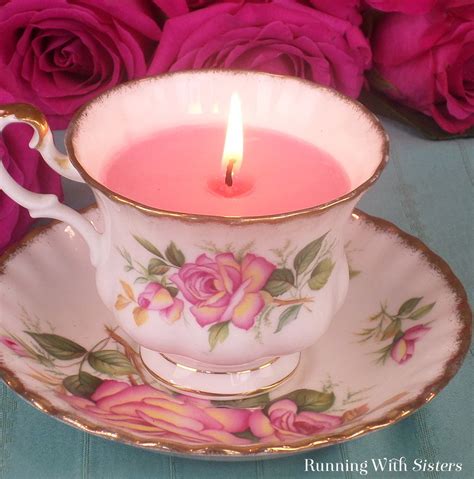 How To Make A Vintage Teacup Candle Running With Sisters