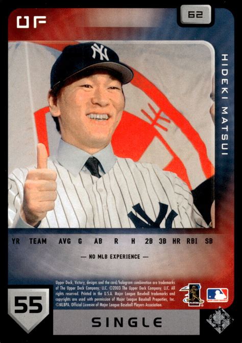 2003 Upper Deck Victory 62 Hideki Matsui Rookie New York Yankees EBay