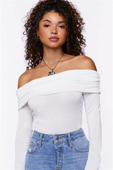 Off The Shoulder Long Sleeve Top