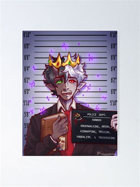 Ranboo Mugshot Poster For Sale By Ksimpartist Redbubble