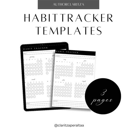 Habit Tracker Printables Daily Habit Goals Printables Etsy