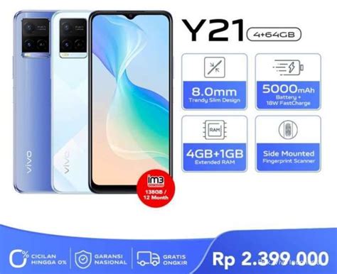 Cek Harga HP Vivo Y21 Di Oktober 2022 Dan Spesifikasinya