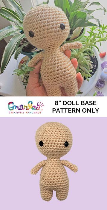 Crochet Chibi Doll Base Pattern Only 8 Amigurumi Figure Diy