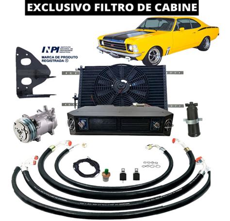 Kit Ar Condicionado Opala Completo Suporte E Duas Polias Technoauto