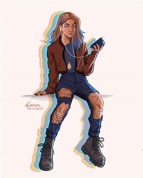 Sadie Listening To Music By Karendelavegart On Deviantart