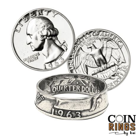 Silver Quarter Coin Ring - Coin Rings by Kai