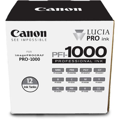 Canon Pfi Lucia Pro Ink Tank Set C Aa B H Photo