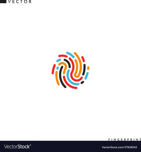 Colorful Fingerprint Royalty Free Vector Image