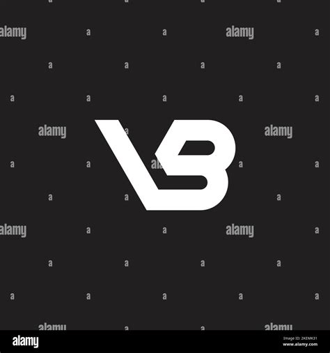 Letter Vb Linked Geometric Line Simple Logo Vector Stock Vector Image