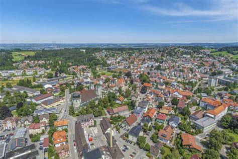 View Of The Climatic Health Resort Lindenberg On The German Alpine Road