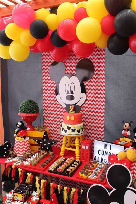 Mickey Mouse Birthday Party Ideas Photo 3 Of 11 Mickey Mouse Birthday Mickey Mouse Birthday