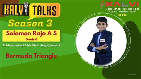 Kalvi Talks S Bermuda Triangle Solomon Raja A S Grade Grand