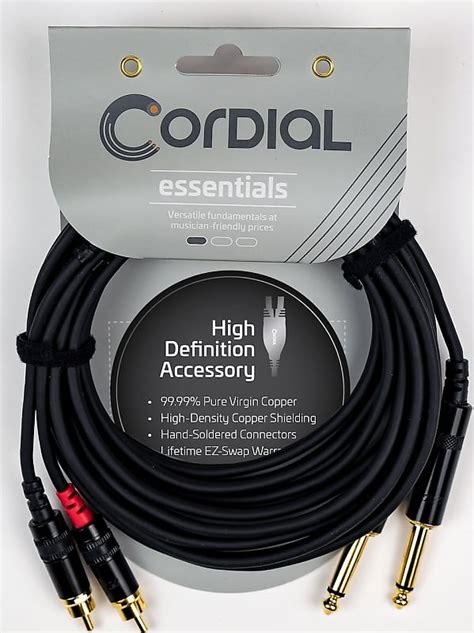 Cordial Unbalanced Dual Mono Cable Ft Cfu Pc X Reverb