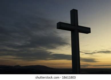 Simple Oak Wood Catholic Cross Silhouette Stock Photo (Edit Now) 1204384018