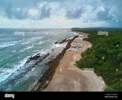 Aerial view on ocean shore. Beach with rocks landscape Stock Photo - Alamy