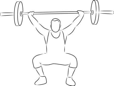 Man with a barbell, vector. Hand drawn sketch. 24234398 Vector Art at ...