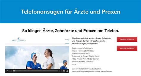 Professionelle Telefonansagen für Ärzte und Praxen