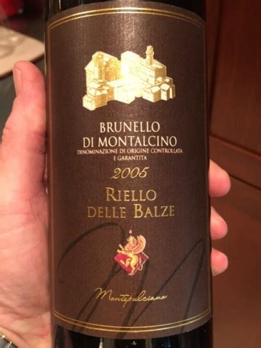 Vecchia Cantina Riello Delle Balze Brunello Di Montalcino Vivino