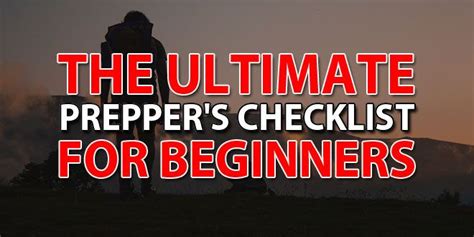 The Ultimate Prepper Checklist Of 103 Items Pdf Survival Sullivan Prepper Survival