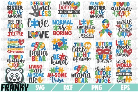 Autism Svg Bundle Designs Svg Dxf Png Eps