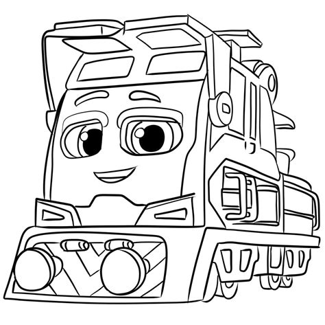 Mighty Express Nate Freight Coloriage Kolorowanka Sketch Coloring Page