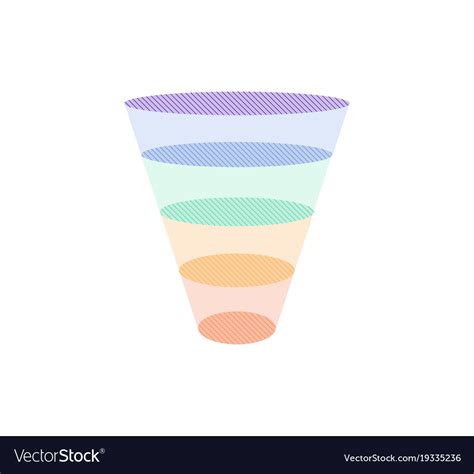 Colorful Sales Funnel Royalty Free Vector Image