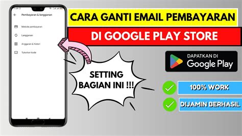 Cara Ganti Email Pembayaran Di Google Play YouTube