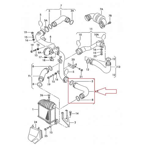 RURA WĄŻ TURBO INTERCOOLERA VW GOLF IV 1J0145834K