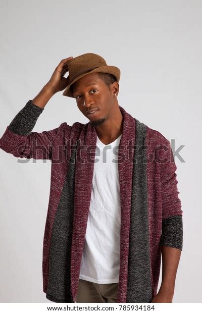 Handsome Black Man Tipping His Hat Stock Photo 785934184 Shutterstock