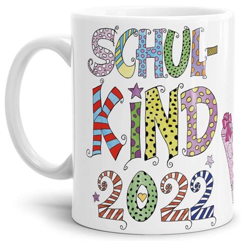 Tasse Zur Einschulung Mit Spruch Schulkind M Dchen Wei Pr