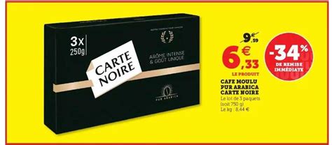 Promo Café Moulu Pur Arabica Carte Noire chez Hyper U iCatalogue fr