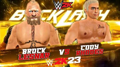 WRESTLING EMPIRE 2K23 REMASTER MOD BROCK LESNAR VS CODY RHODES IN