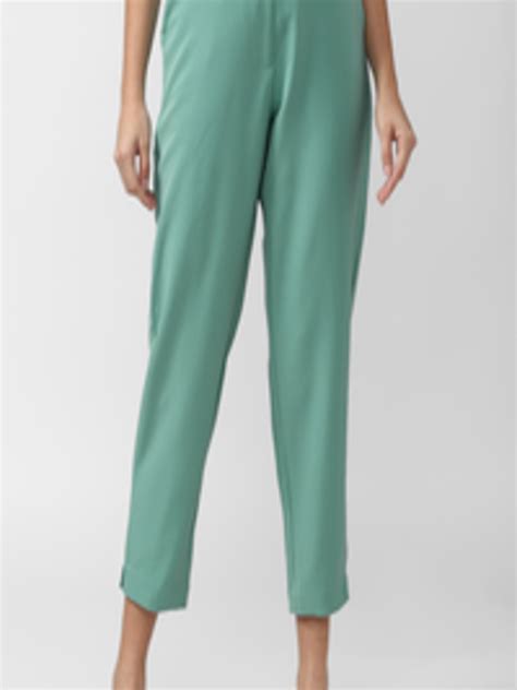 Buy Van Heusen Woman Women Green Slim Fit Trousers Trousers For Women 18942572 Myntra